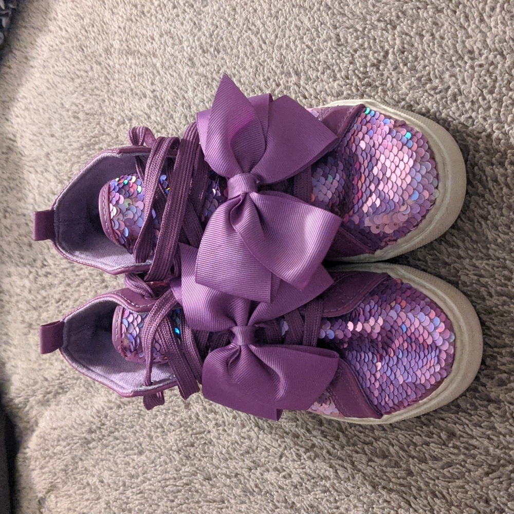 Purple Sequin High Tops